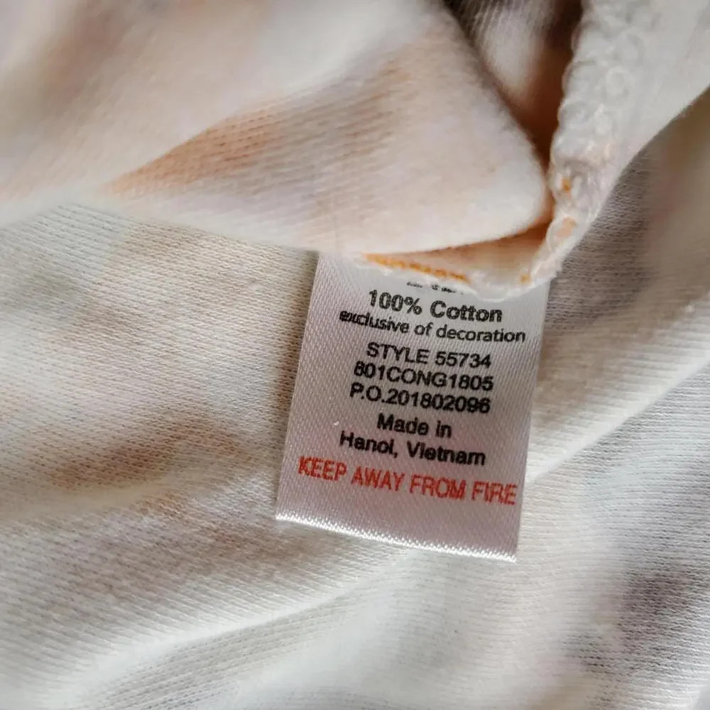 HB Hudson Baby Cotton Long Sleeve One Piece Bodysuit Size 24m Cream Orange NWOT - Picture 5 of 10